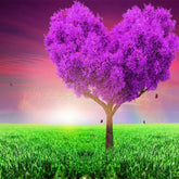Lofaris Purple Love Trees Spring Theme Photo Backdrop For Portrait